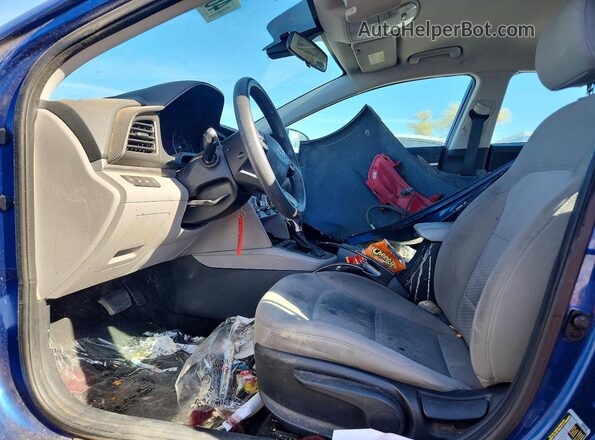 5NPD84LF5KH441467 2019 HYUNDAI ELANTRA Синий Вид салона спереди