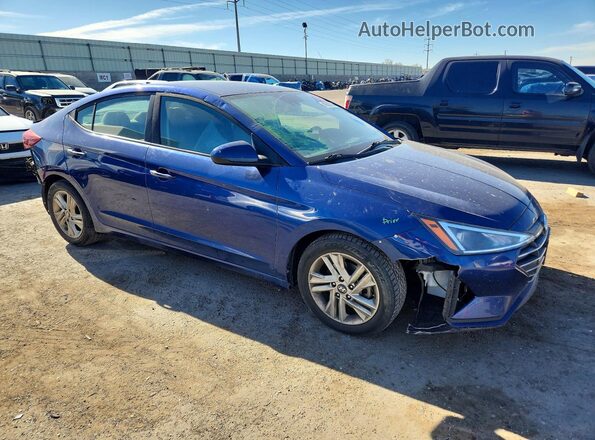 5NPD84LF5KH441467 2019 HYUNDAI ELANTRA Синий Передняя правая четверть