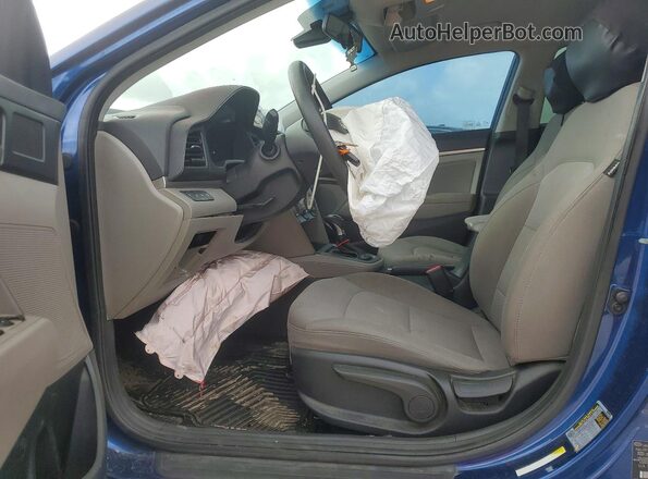 5NPD84LF5KH441484 2019 HYUNDAI ELANTRA Синий Вид салона спереди