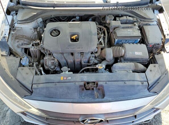 5NPD84LF5KH449519 2019 HYUNDAI ELANTRA Серебряный Вид задней части салона
