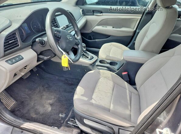 5NPD84LF5KH450542 2019 HYUNDAI ELANTRA Gray Front interior view
