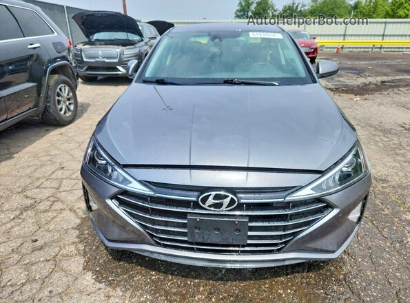 5NPD84LF5KH450542 2019 HYUNDAI ELANTRA Gray Front view
