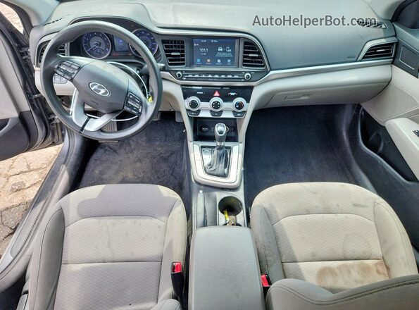 5NPD84LF5KH450542 2019 HYUNDAI ELANTRA Gray Dashboard view