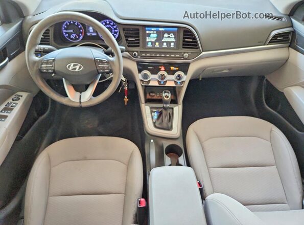 5NPD84LF5KH491575 2019 HYUNDAI ELANTRA Blue წინა პანელის ხედი