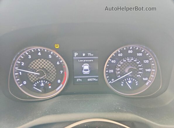 5NPD84LF5KH491575 2019 HYUNDAI ELANTRA Blue ხელსაწყოთა პანელის ხედი
