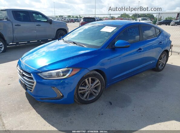 5NPD84LF6HH020270 2017 HYUNDAI ELANTRA Blue Առջևի ձախ երեք քառորդ տեսարան