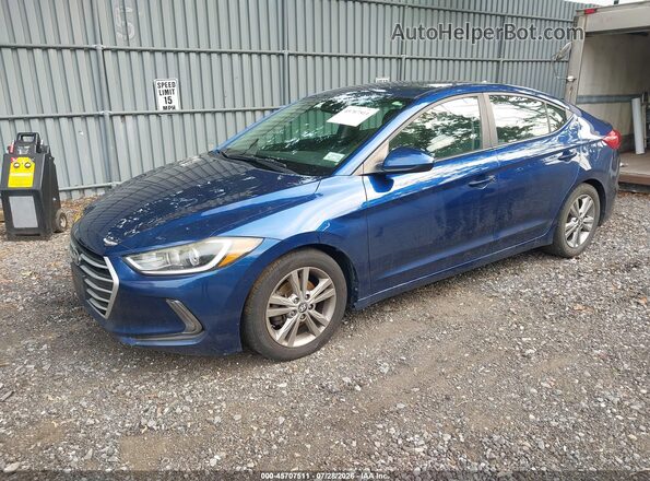 5NPD84LF6HH028059 2017 HYUNDAI ELANTRA Blue Передня ліва чверть