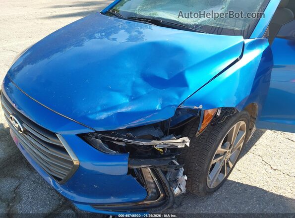 5NPD84LF6HH038994 2017 HYUNDAI ELANTRA Blue Front view