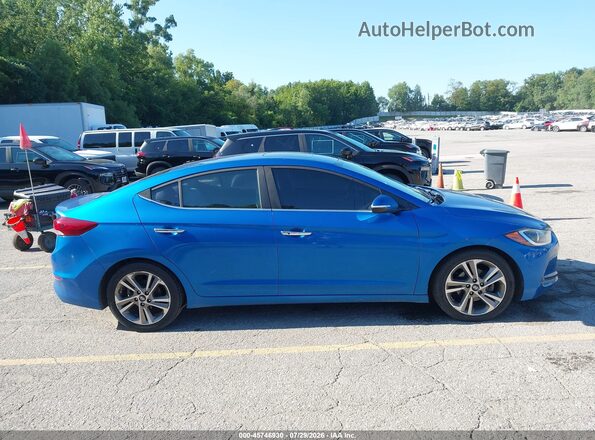5NPD84LF6HH038994 2017 HYUNDAI ELANTRA Blue Rear interior view