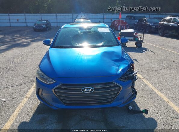 5NPD84LF6HH038994 2017 HYUNDAI ELANTRA Blue Instrument cluster view