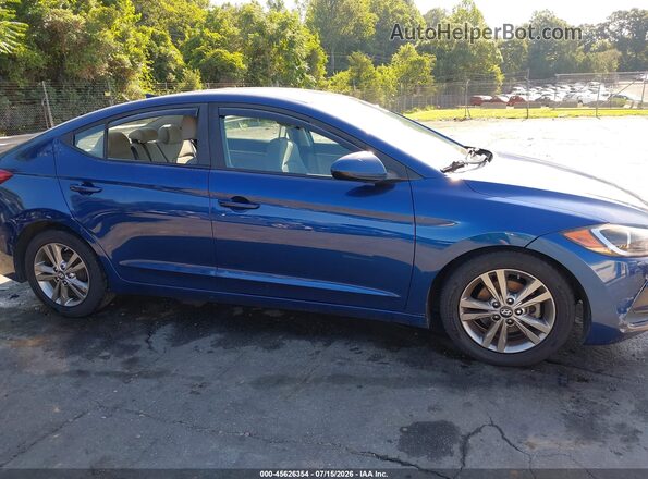 5NPD84LF6HH098418 2017 HYUNDAI ELANTRA Blue Вид щитка приладів