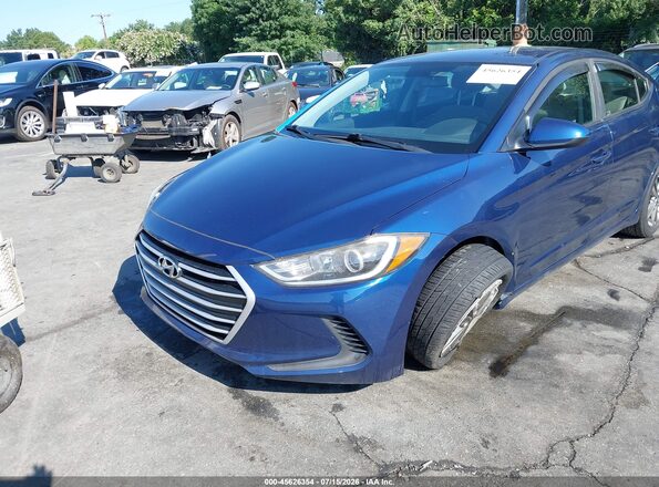 5NPD84LF6HH098418 2017 HYUNDAI ELANTRA Blue Вид спереду