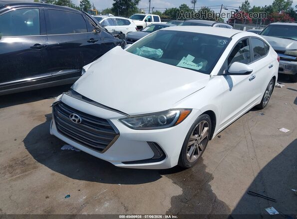 5NPD84LF6HH131286 2017 HYUNDAI ELANTRA White წინა მარცხენა ხედი სამი მეოთხედიდან