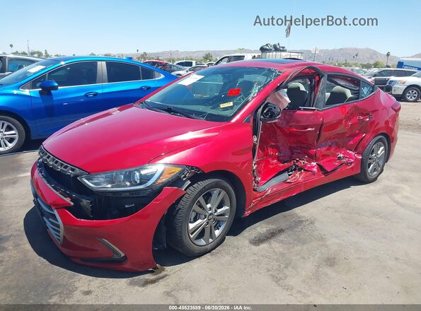5NPD84LF6HH156026 2017 HYUNDAI ELANTRA Красный Передняя левая четверть