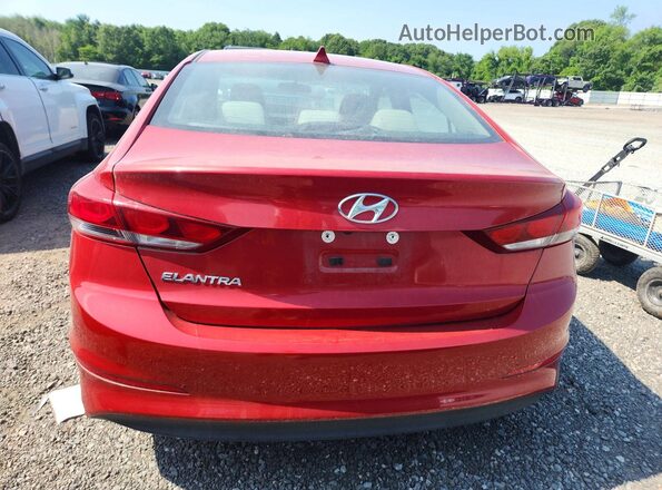 5NPD84LF6HH176213 2017 HYUNDAI ELANTRA Red უკანა ხედი