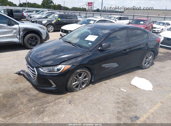 5NPD84LF6HH187373 2017 HYUNDAI ELANTRA Black Առջևի ձախ երեք քառորդ տեսարան