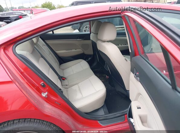 5NPD84LF6JH219342 2018 HYUNDAI ELANTRA Red VIN კოდის სტიკერის ხედი