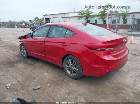 5NPD84LF6JH219342 2018 HYUNDAI ELANTRA Red უკანა მარცხენა