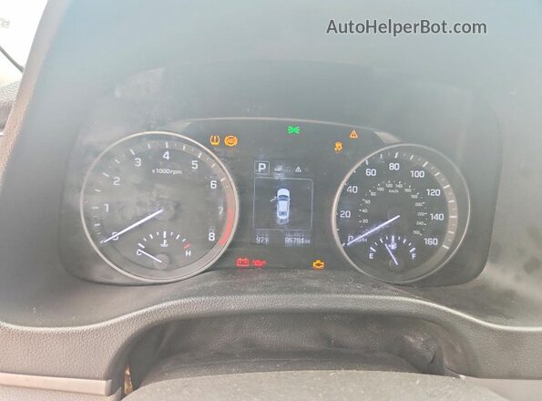 5NPD84LF6JH243866 2018 HYUNDAI ELANTRA Серебряный Вид щитка приборов