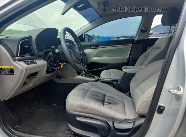 5NPD84LF6JH243866 2018 HYUNDAI ELANTRA Серебряный Вид салона спереди
