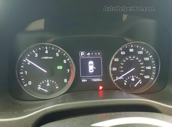 5NPD84LF6JH275121 2018 HYUNDAI ELANTRA White Vista del cuadro de instrumentos