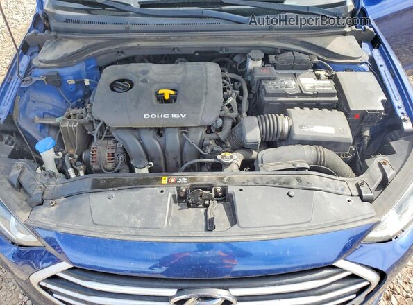 5NPD84LF6JH290458 2018 HYUNDAI ELANTRA Blue Вид задньої частини салону