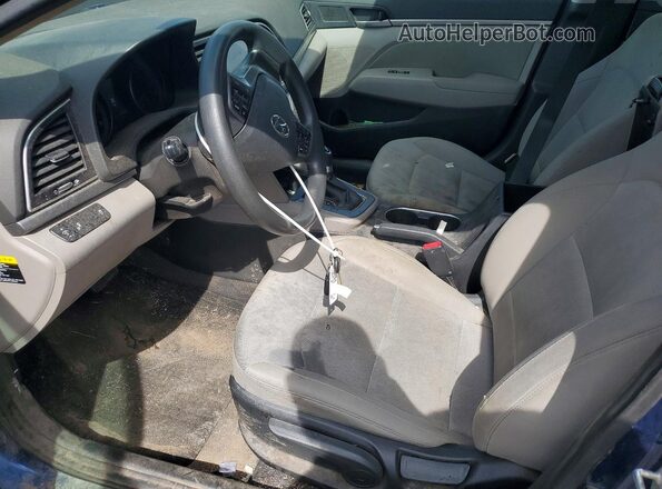5NPD84LF6JH290458 2018 HYUNDAI ELANTRA Blue Вид салону спереду