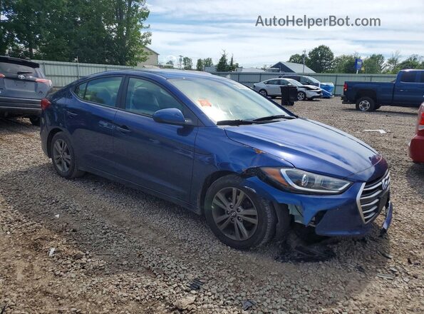 5NPD84LF6JH290458 2018 HYUNDAI ELANTRA Blue Передня права чверть