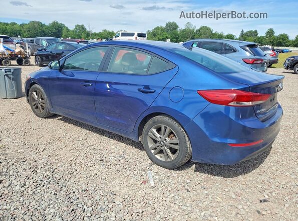 5NPD84LF6JH290458 2018 HYUNDAI ELANTRA Blue Задня ліва чверть