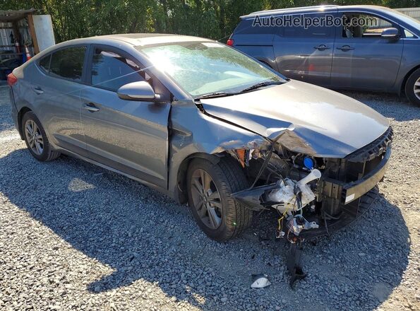 5NPD84LF6JH317917 2018 HYUNDAI ELANTRA Серый Передняя правая четверть