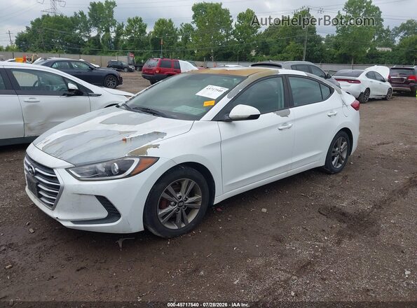 5NPD84LF6JH330571 2018 HYUNDAI ELANTRA White Vista tres cuartos delantera izquierda