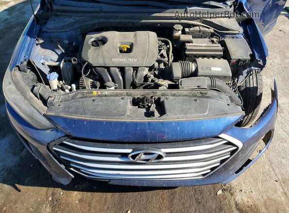 5NPD84LF6JH332689 2018 HYUNDAI ELANTRA Blue Rear interior view