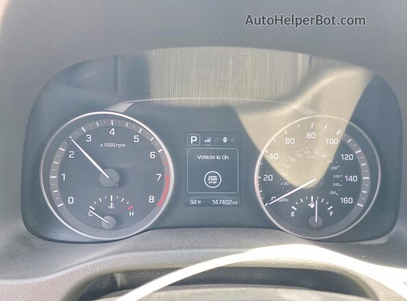 5NPD84LF6JH354000 2018 HYUNDAI ELANTRA White Սարքավորումների վահանակի տեսք