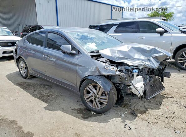 5NPD84LF6KH432051 2019 HYUNDAI ELANTRA Gray Delantero derecho