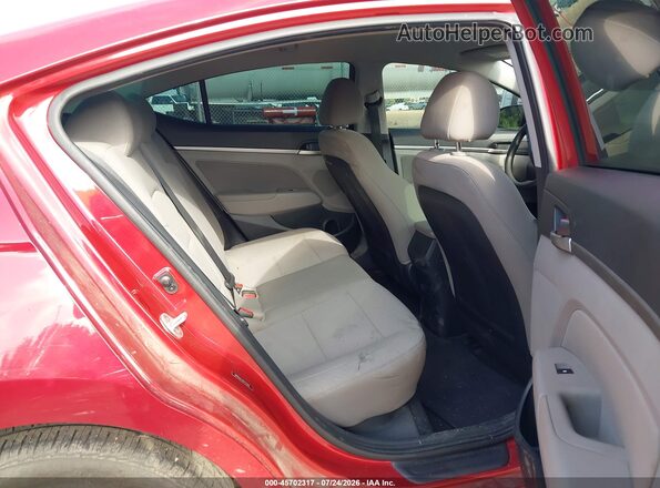 5NPD84LF6KH432891 2019 HYUNDAI ELANTRA Red Vista de la etiqueta del VIN