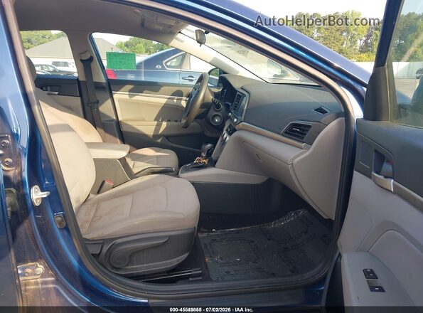 5NPD84LF6KH466751 2019 HYUNDAI ELANTRA Blue Front interior view