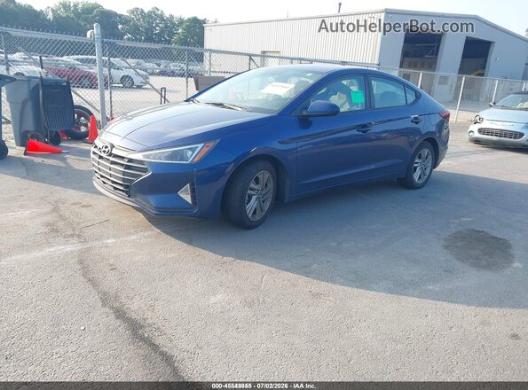 5NPD84LF6KH466751 2019 HYUNDAI ELANTRA Blue Front left