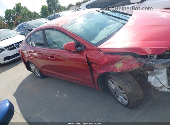5NPD84LF6KH477507 2019 HYUNDAI ELANTRA Red უკანა სალონის ხედი