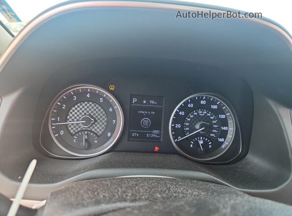 5NPD84LF6KH485610 2019 HYUNDAI ELANTRA White Սարքավորումների վահանակի տեսք