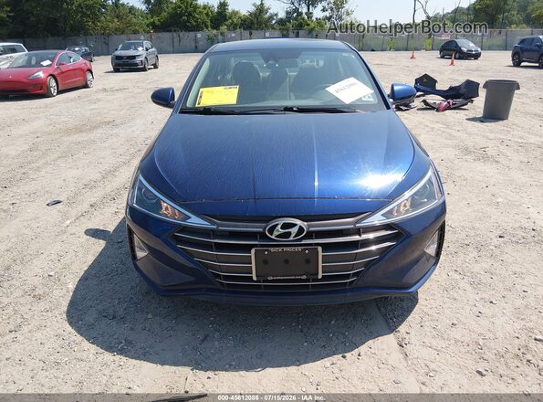5NPD84LF6LH513679 2020 HYUNDAI ELANTRA Blue ხელსაწყოთა პანელის ხედი