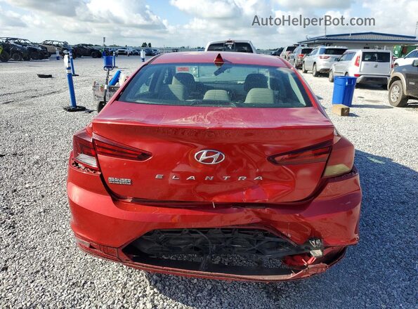 5NPD84LF6LH524701 2020 HYUNDAI ELANTRA Red Вид ззаду