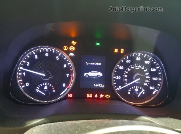 5NPD84LF6LH624717 2020 HYUNDAI ELANTRA Black Вид щитка приладів