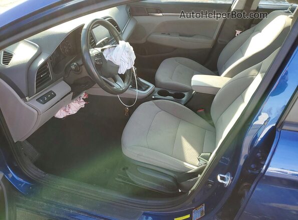 5NPD84LF6LH627519 2020 HYUNDAI ELANTRA Blue Front interior view