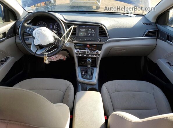 5NPD84LF6LH627519 2020 HYUNDAI ELANTRA Blue Dashboard view