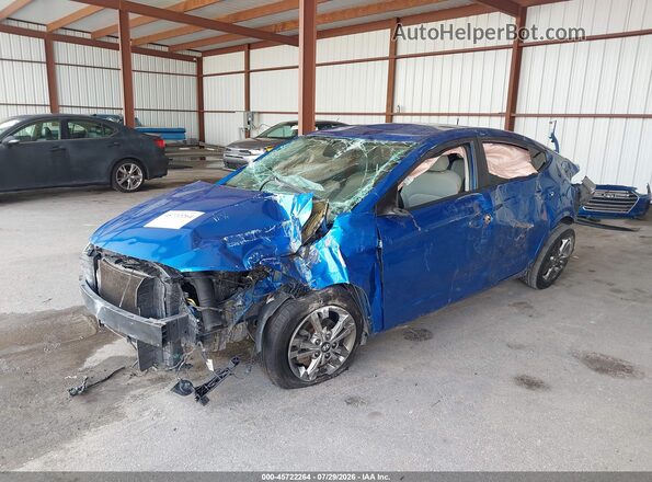 5NPD84LF7HH087119 2017 HYUNDAI ELANTRA Blue წინა მარცხენა ხედი სამი მეოთხედიდან