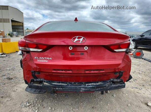 5NPD84LF7HH111032 2017 HYUNDAI ELANTRA Red Rear view