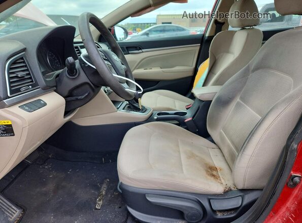 5NPD84LF7HH111032 2017 HYUNDAI ELANTRA Red Front interior view