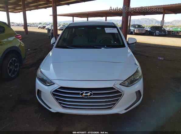 5NPD84LF7HH115243 2017 HYUNDAI ELANTRA White Vista del cuadro de instrumentos