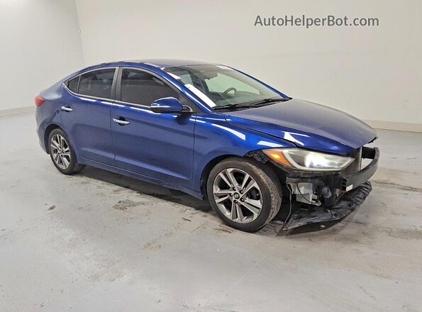 5NPD84LF7HH151160 2017 HYUNDAI ELANTRA Blue Передня права чверть