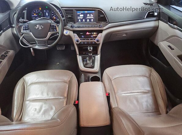 5NPD84LF7HH151160 2017 HYUNDAI ELANTRA Blue Вид панелі приладів